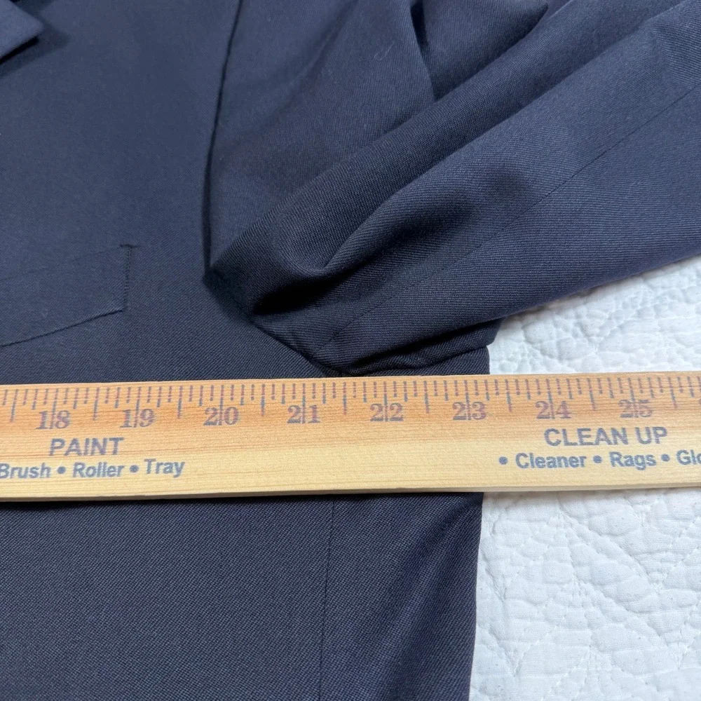 Vintage J. Crew Navy‎ Wool Blazer Jacket Men's Size 46R Made in Canada